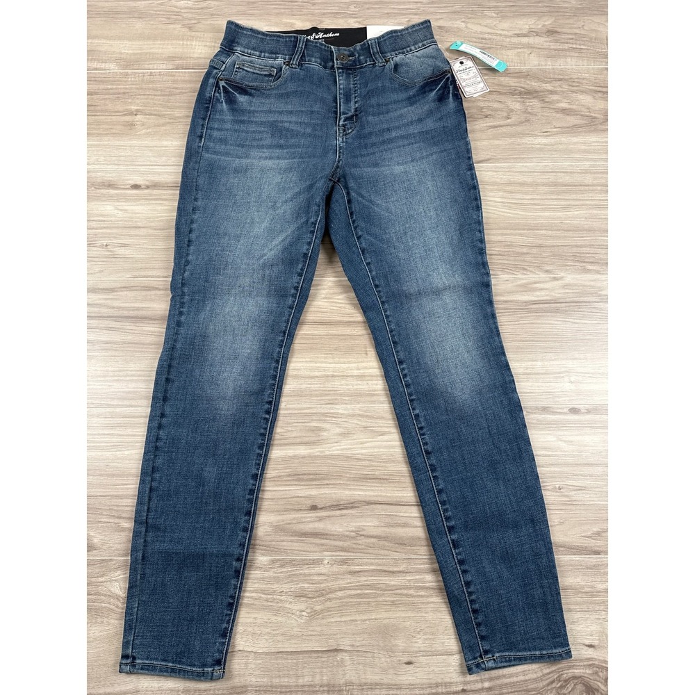 Flag & Anthem Marshall Mid Rise No Gap Skinny Jeans Indigo Blue Size 10